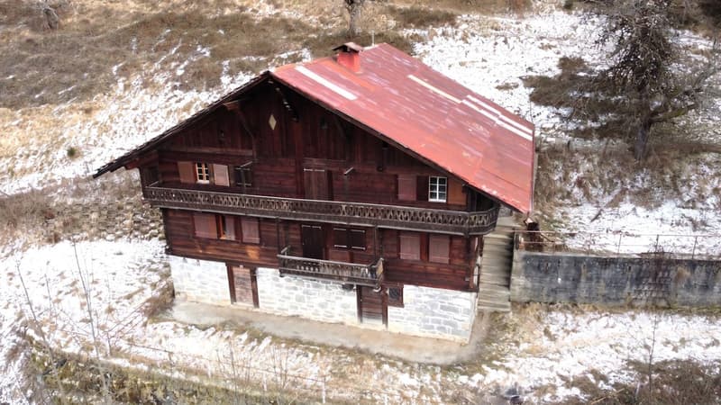 Ancienne ferme de 1916 au coeur de la nature - Val d'Illiez (1)