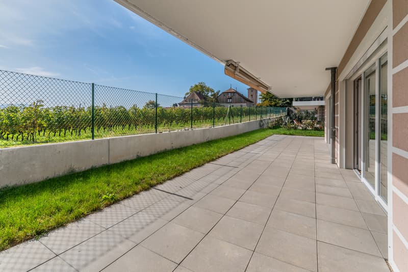 Appartement neuf au coeur des vignes, terrasse et jardin avec vue (10)