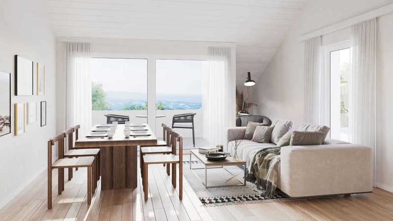 Appartement de 3.5 pièces en attique avec vue sur le Jura (4)