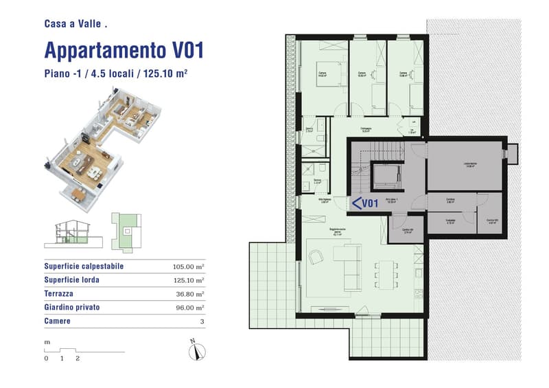 NUOVI 4.5 ALTO STANDING A PREZZO INTERESSANTE NEL CUORE DEL TICINO! (9)