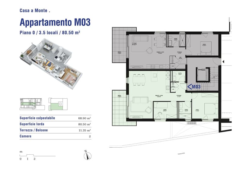 ULTIMO 3.5 LOCALI CON GIARDINO A CADENAZZO! (5)