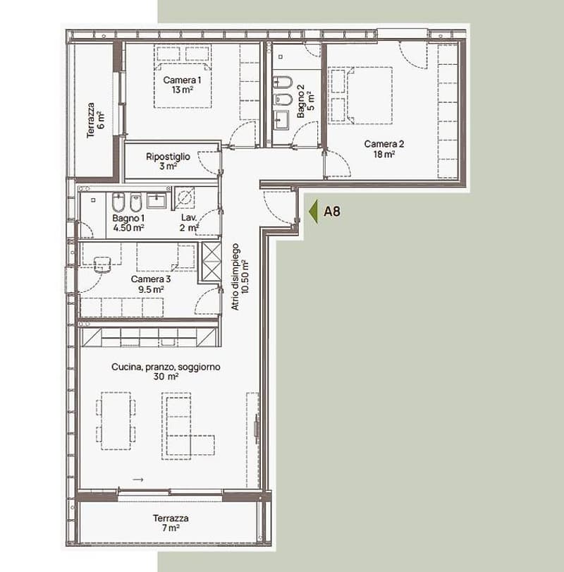 Residenza LEAA, ultimo 4,5 locali a Cama, nuova costruzione! (9)