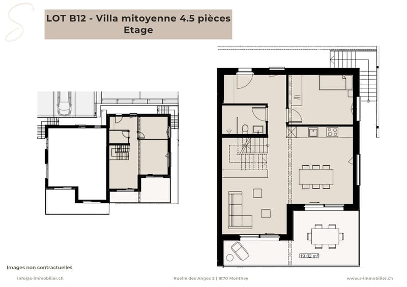 living room, kitchen, 2 bedrooms, 2 bathrooms, balcony