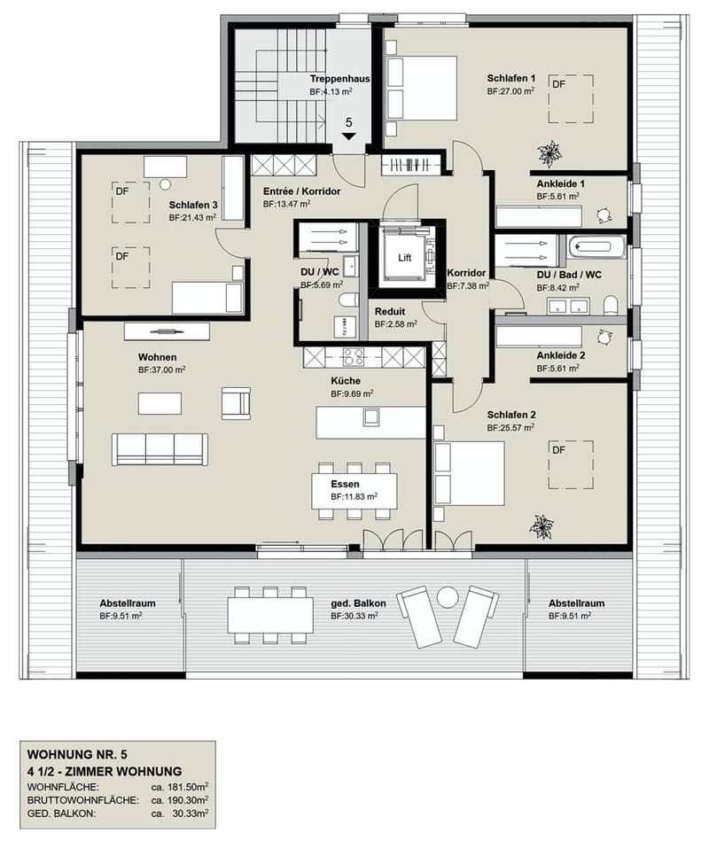Exklusive 4.5 Zimmer-Dachwohnung (9)