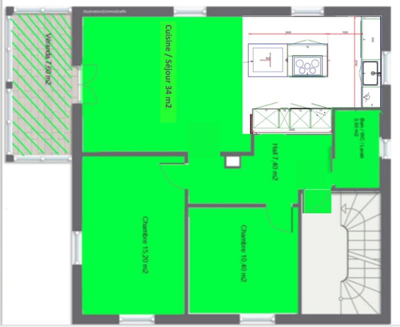 En vente: Appartement 3,5 p rénové au charme unique, véranda et jardin exclusif - à Givisiez (12)