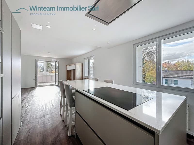En vente: Appartement 3,5 p rénové au charme unique, véranda et jardin exclusif - à Givisiez (8)