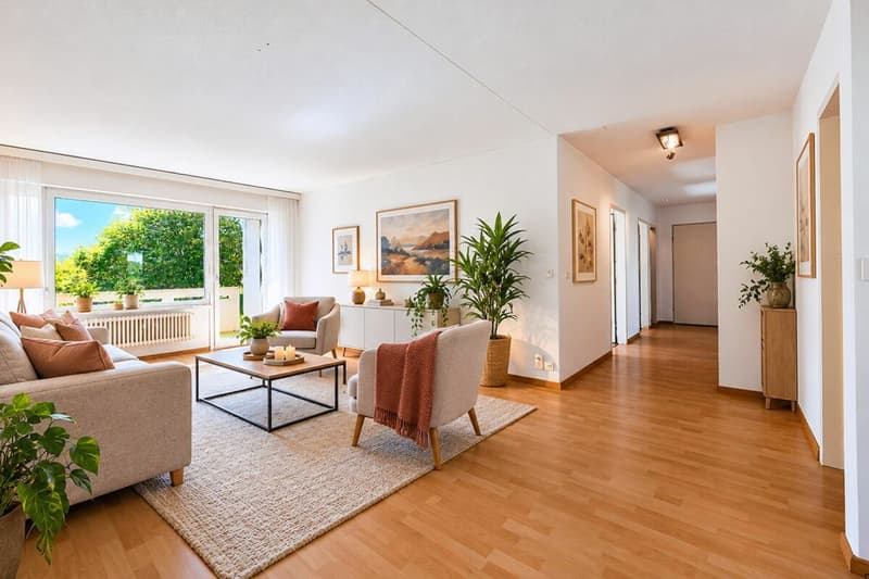 4.5-Zimmer Etagenwohnung an ruhiger Lage mit herrlichem Blick ins Grüne (1)