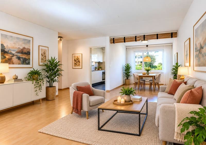 4.5-Zimmer Etagenwohnung an ruhiger Lage mit herrlichem Blick ins Grüne (3)