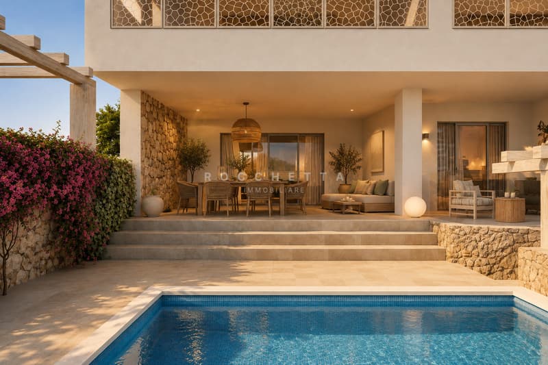 Design mediterraneo con vista da sogno sull'Arcipelago della Maddalena (2)