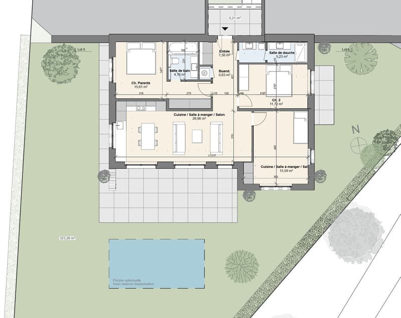 Appartement de 4,5 pièces avec vue sur le lac et les montagnes à Pully (10)