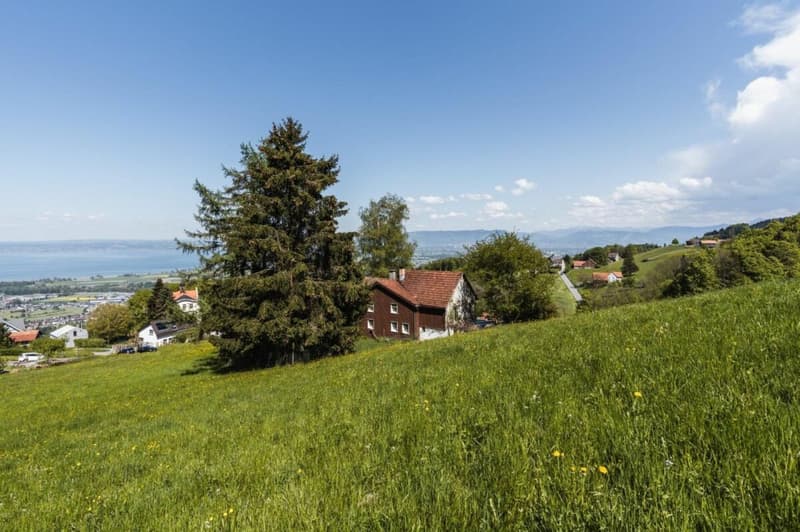 Vue sur le lac inobstructable - 1'174 m² de terrain - Construction neuve possible (3)