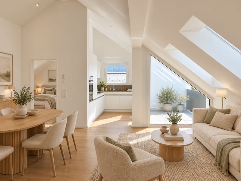 Grosse Dachwohnung mit aussergewöhnlicher Aussicht (E2-3) (1)