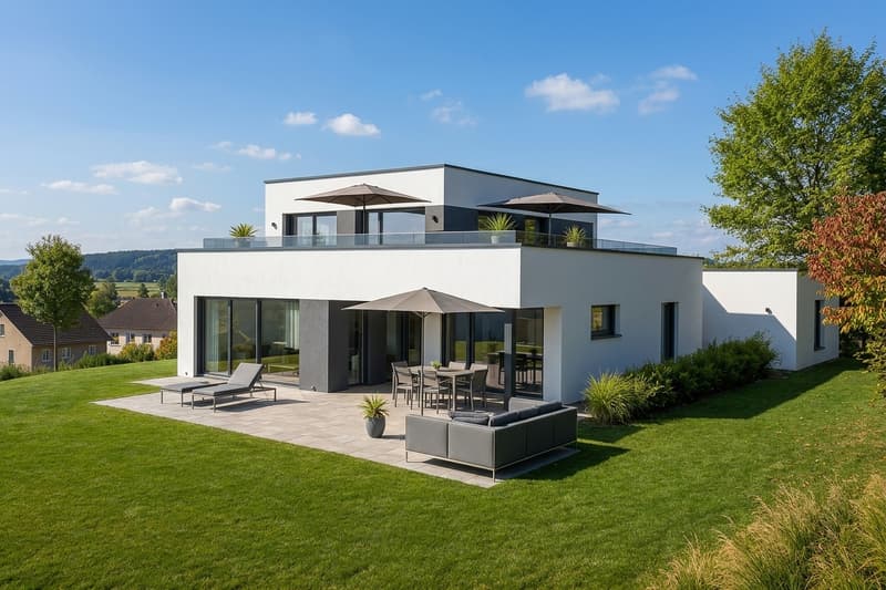 Exklusiver Neubau: Bauhaus-Designhaus mit traumhafter Seesicht an Bestlage in Tägerwilen (2)
