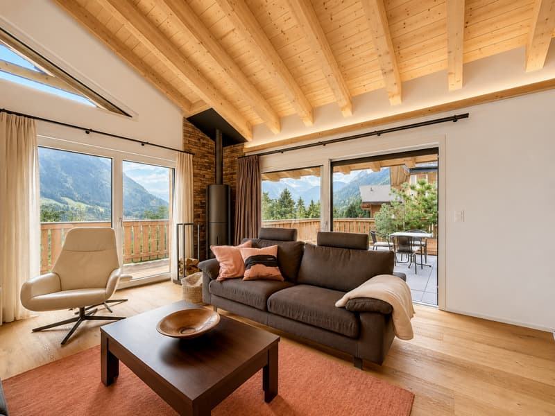 Chalet d’exception face aux Dents du Midi, secteur privilégié de Champéry (5)