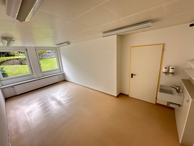 Empty room, hardwood floor, window, door, sink, radiator