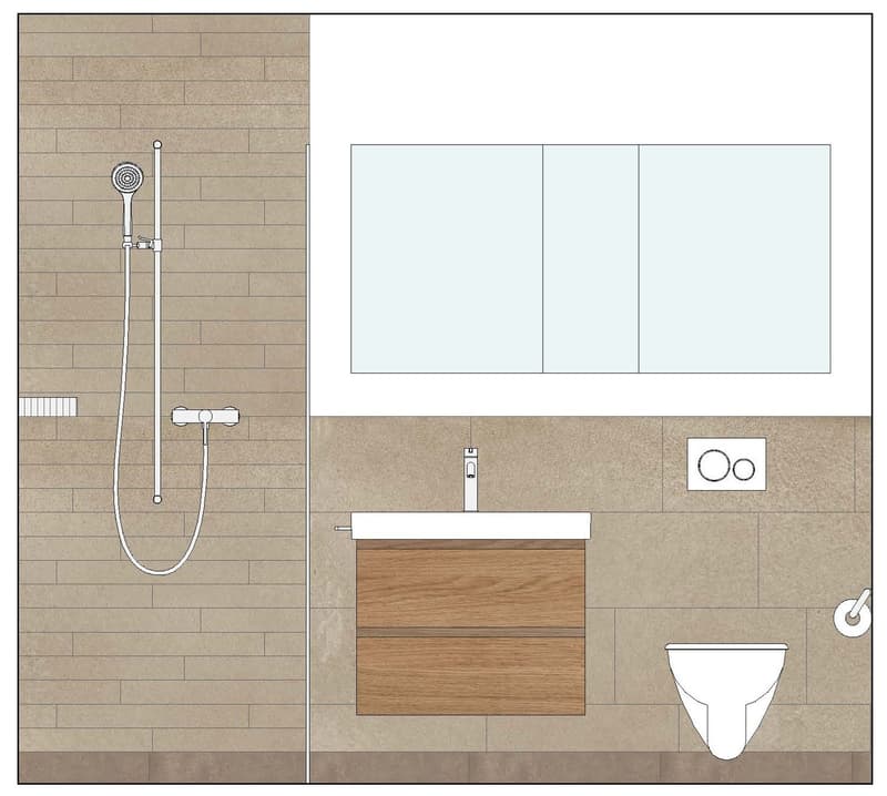 Bad - Visualisierung Materialien