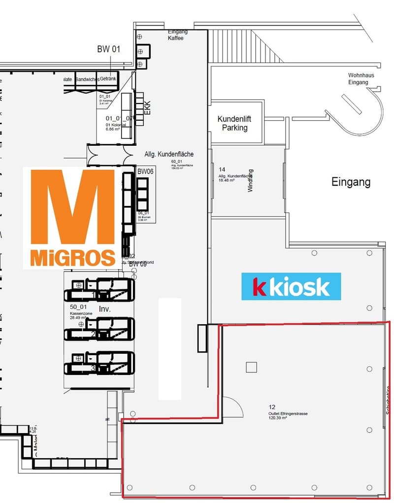 Retail space with 120m² in quarter center - Migros Basel (6)
