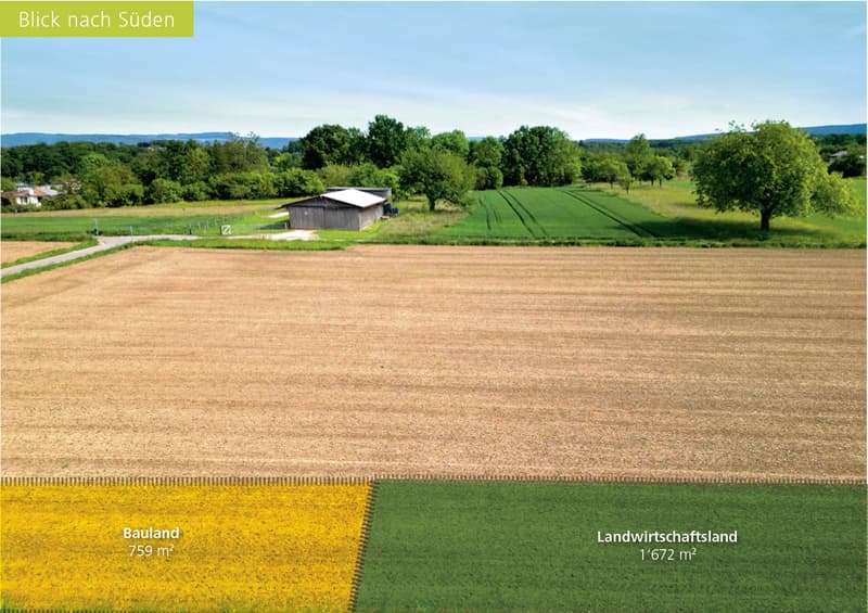 Exklusives Bauland (759 m2) am Rand der Bauzone – plus 1’672 m2 Landwirtschaftsland (5)