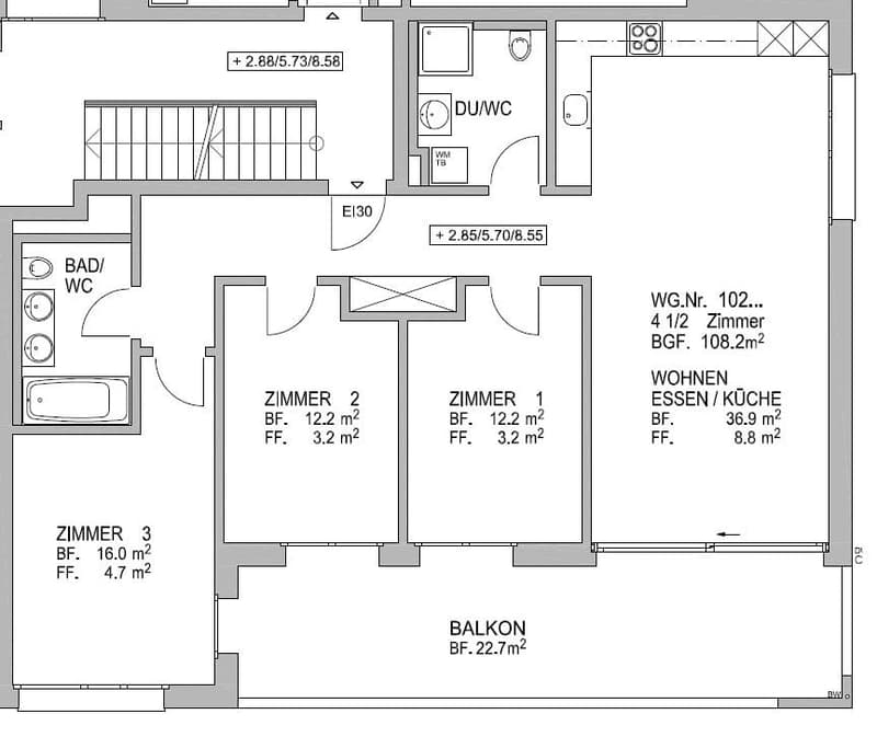 Helle 4.5-Zimmer-Wohnung mit Balkon in Dübendorf (11)