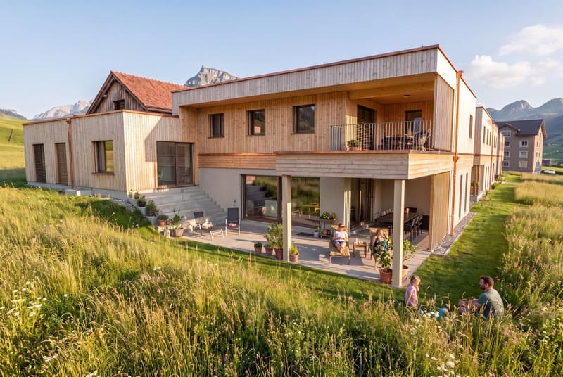 Über dem Nebel, grosszügiges Einfamilienhaus mit Umschwung und Schwimmbad (1)