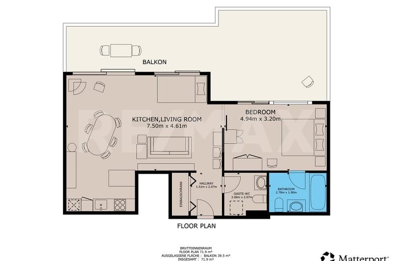 Moderne 2.5-Zimmer-Attika-Wohnung mit grosser Sonnenterrasse und Weitsicht (13)