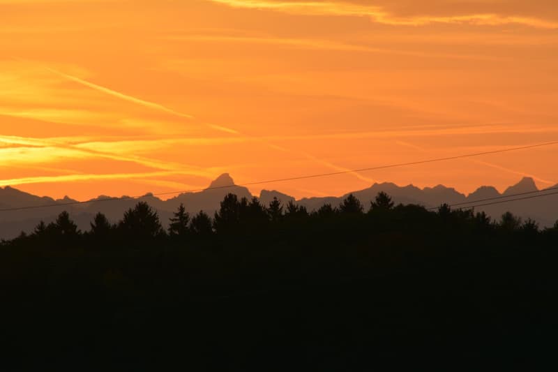 Abendblick von der Terrasse aus