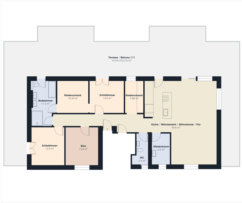 5½-Zimmer-Attikawohnung mit 152 m² Terrasse, direktem Liftzugang und Whirlpool (21)