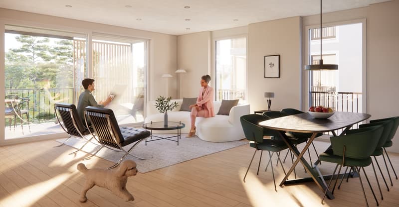New building 3.5 rooms - apartment in Thun, the last one on the 1st floor MFH Neufeldstrasse 26 idyllic, large, bright (6)