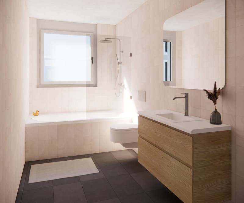 New building 3.5 rooms - apartment in Thun, the last one on the 1st floor MFH Neufeldstrasse 26 idyllic, large, bright (10)