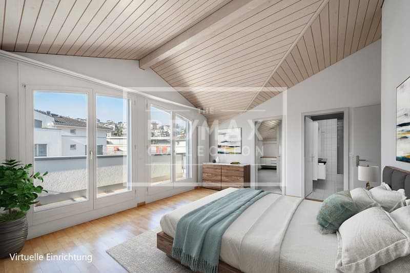 Una casa sopra i tetti di Küssnacht, vivere come in una casa unifamiliare con balconi panoramici (11)