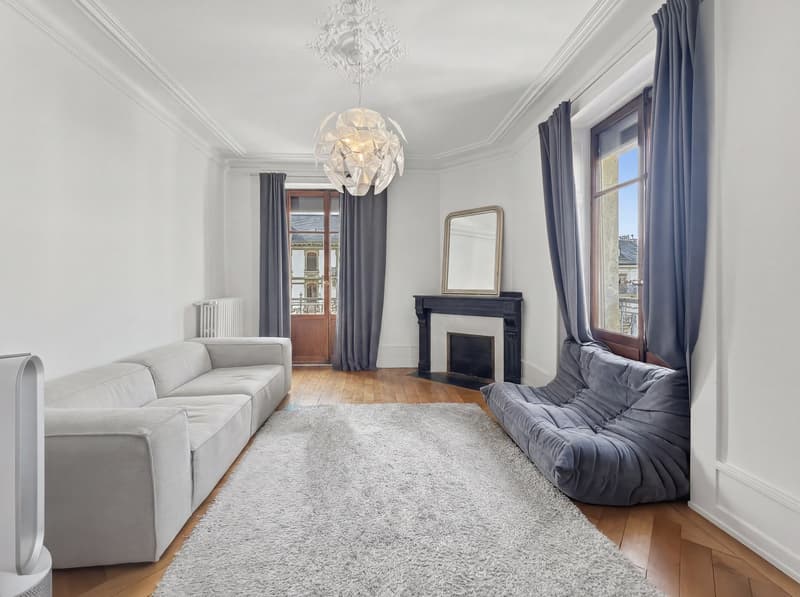 Charmant appartement de 5 pièces (2 chambres) au cœur de Genève – Boulevard Helvétique (1)