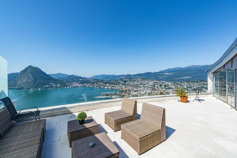 Lugano-Aldesago: Luxury penthouse on Monte Brè: breathtaking lake view! (2)