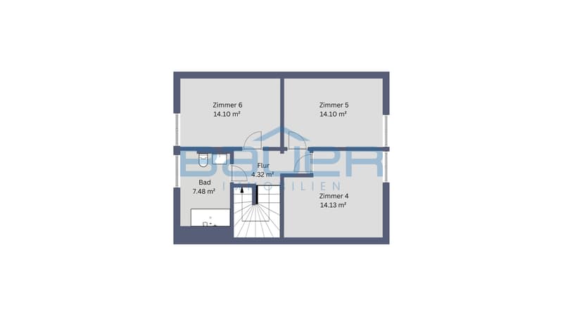 Dachgeschoss mit 54.54 m²