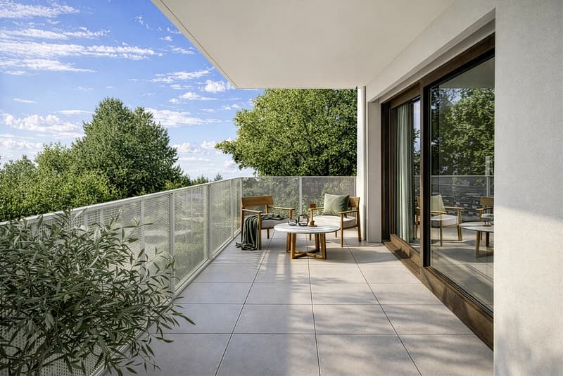 Confortable 2,5 pièces neuf, avec balcon. (4)