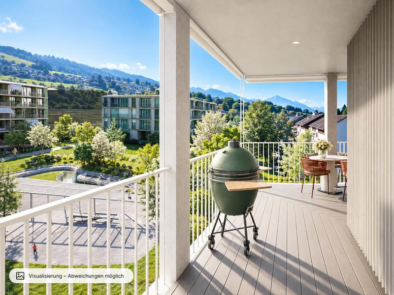 Moderne 3.5-Zimmer-Wohnung mit Bergblick und Balkon in Zug (9)