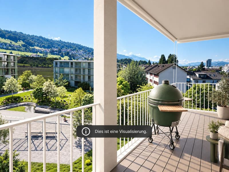 Moderne 3.5-Zimmer-Wohnung mit Bergblick und Balkon in Zug (13)