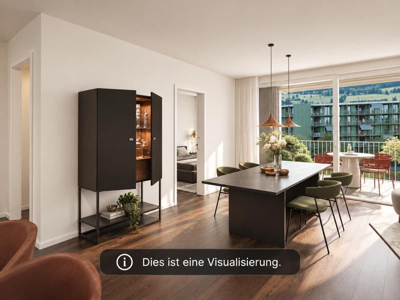 Moderne 3.5-Zimmer-Wohnung mit Bergblick und Balkon in Zug (5)