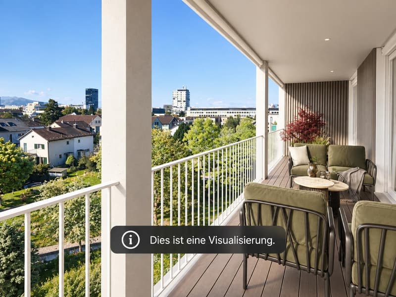 Moderne 3.5-Zimmer-Wohnung mit Bergblick und Balkon in Zug (8)