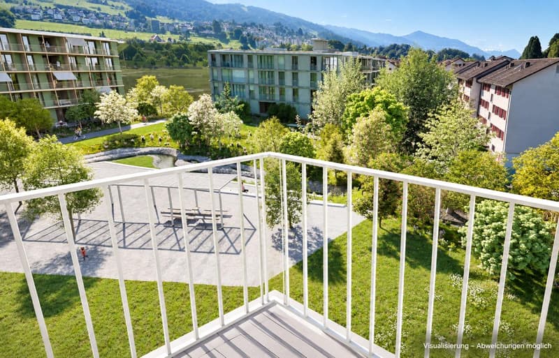 Moderne 3.5-Zimmer-Wohnung mit Bergblick und Balkon in Zug (12)