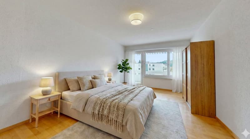 Sonnige 3.5-Zimmer-Wohnung mit zwei Balkonen in attraktiver Lage nahe Zürich (2)