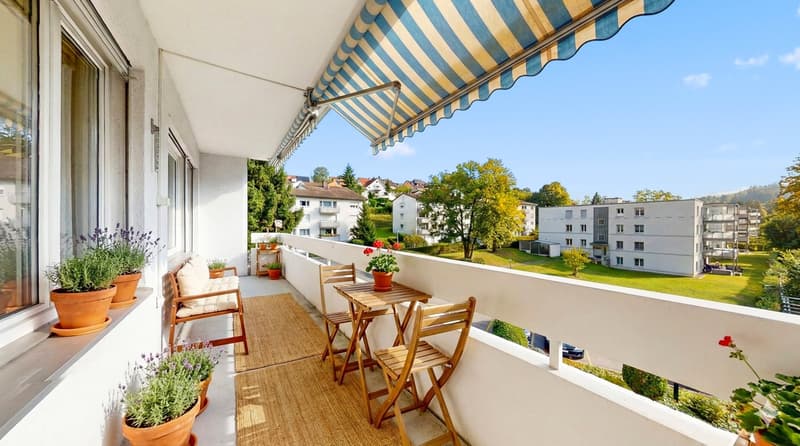 Sonnige 3.5-Zimmer-Wohnung mit zwei Balkonen in attraktiver Lage nahe Zürich (6)