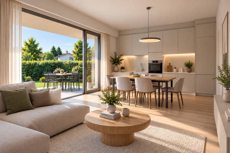 Appartement de 3,5 pièces en rez-de-chaussée avec jardin (3)