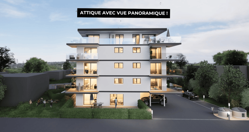 Magnifique attique de 3,5 pièces neuf avec vue imprenable sur Saxon ! (6)