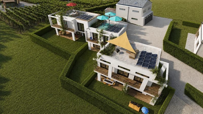 Riddes | Sublime projet de 3 villas contemporaines avec Roof-Top (2)