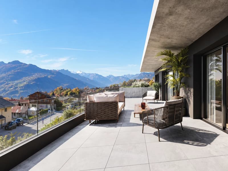 Savièse | Attique de 3.5 pièces avec terrasse au coeur de St-Germain (3)