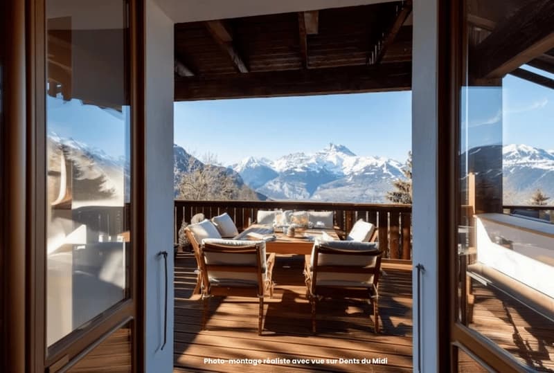 Terrain aux Posses-sur-Bex avec possibilité de construire 3 villas (5)