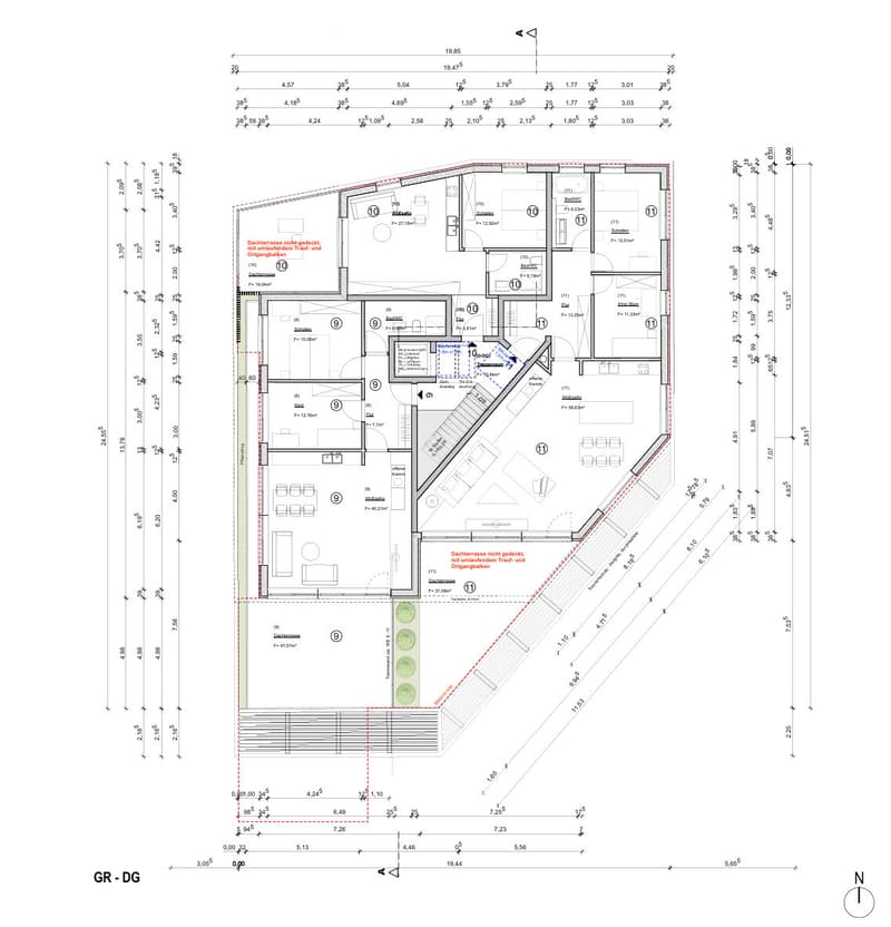 Grundriss DG Whg 9-11