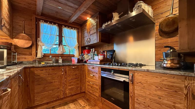 Cuisine avec cuisinière à gaz / Kitchen with gas stove / Cucina con fornello a gas