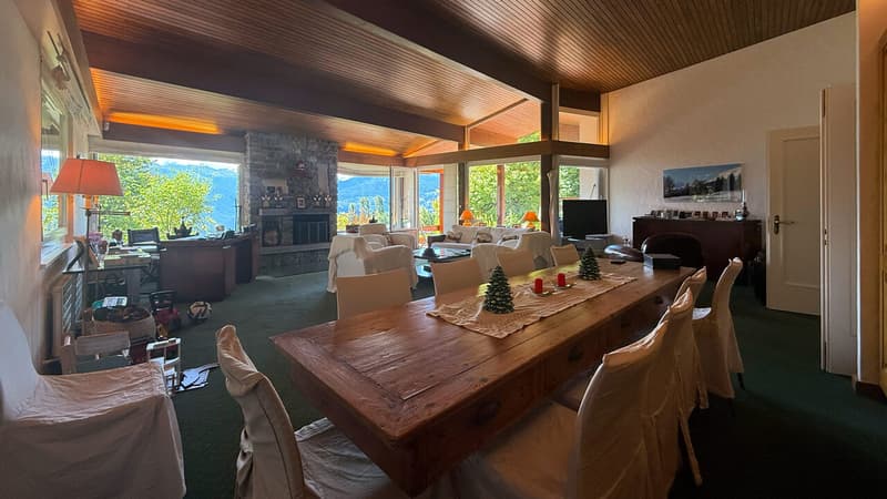 Grand séjour avec magnifique vue / Large living room with magnificent view / Ampio soggiorno con magnifica vista
