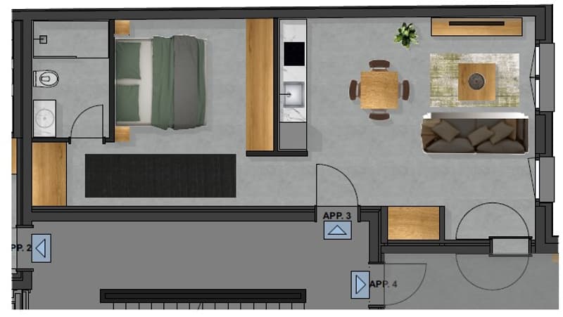 Moderno appartamento (n. 9) di 2.5 locali a Bellinzona (4)